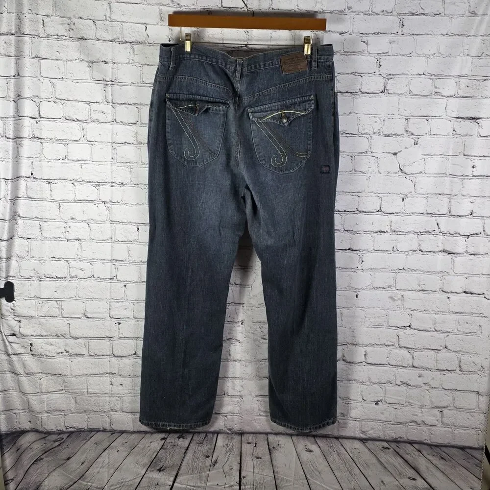 Vintage Phat Men's 40x32 Medium Wash Straight Leg Denim Pants
